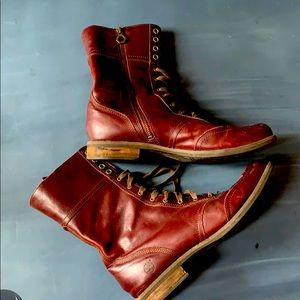 Timberland tie up boots size 9.5